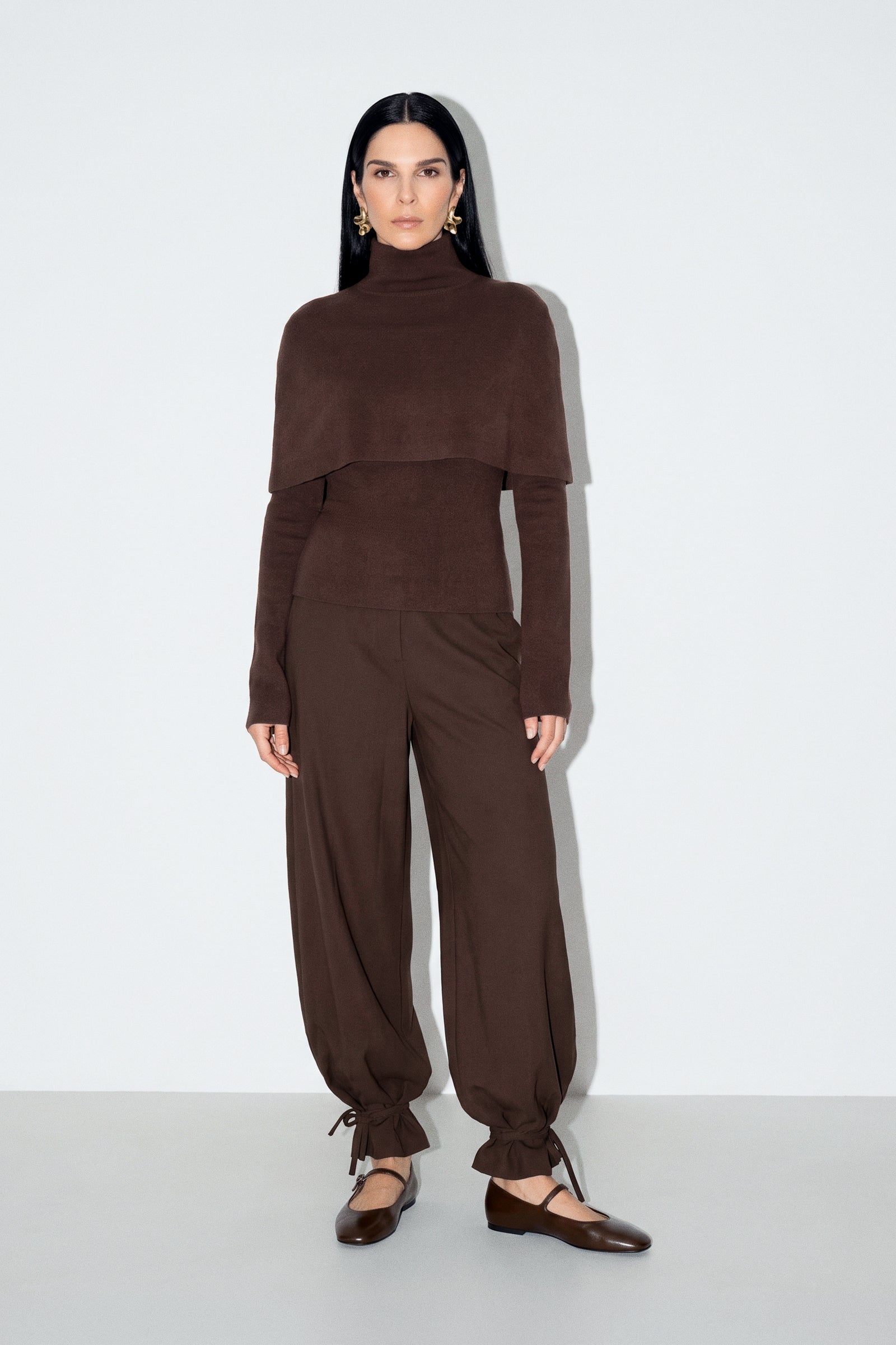 Plush Knit Long sleeve Poncho Top