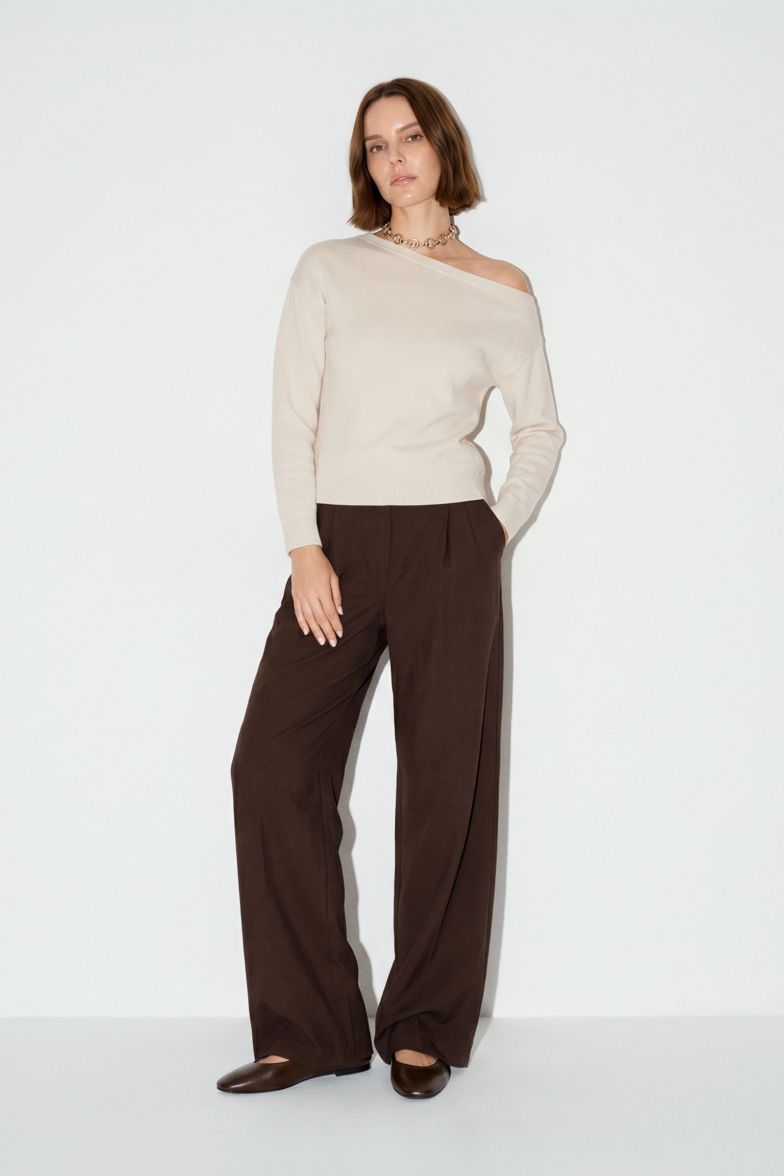 Plush Knit Off Shoulder Sweater