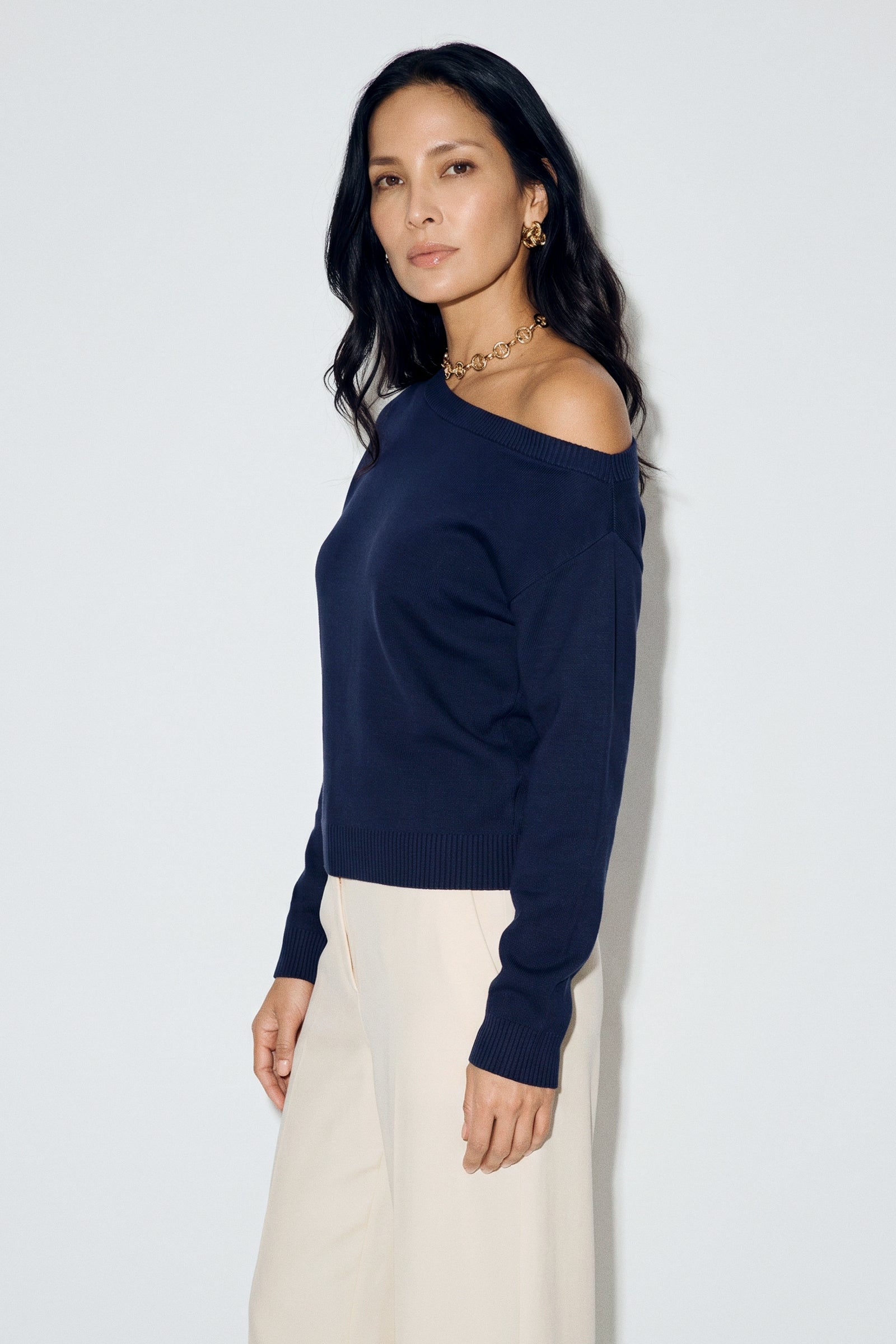 Plush Knit Off Shoulder Sweater