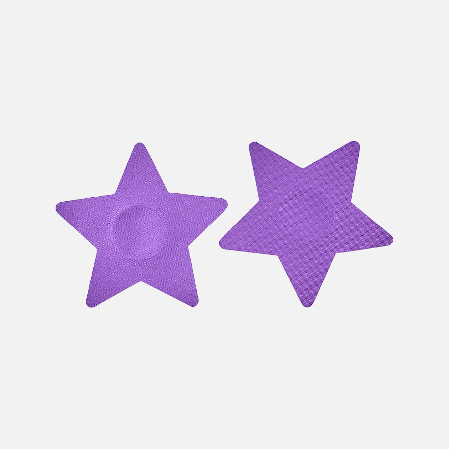 5 Pairs Purple Satin Stars