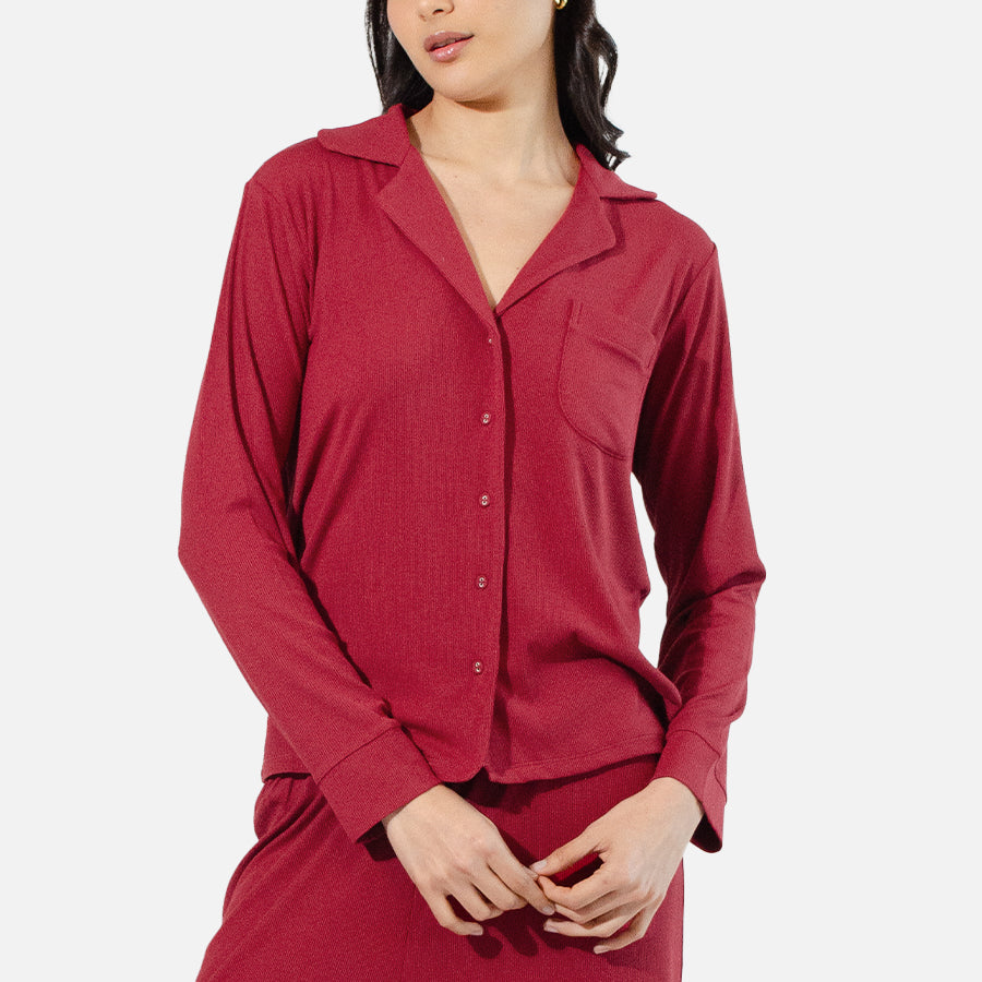 SET | Camisa de Botones & Short Cloud Pijama