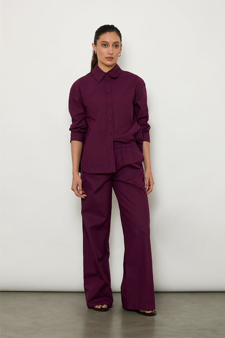Pantalón con Cordones Cotton Poplin
