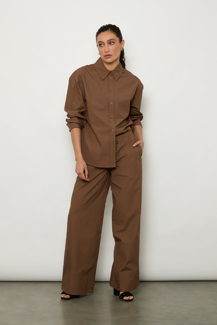 Pantalón con Cordones Cotton Poplin