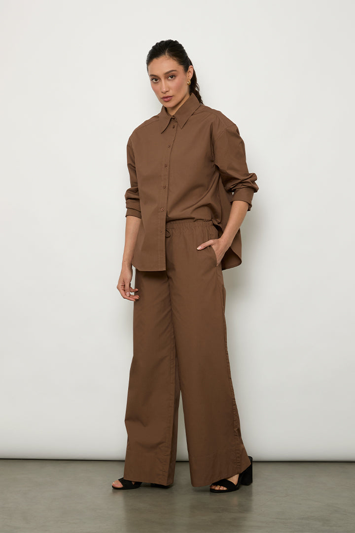 Pantalón con Cordones Cotton Poplin