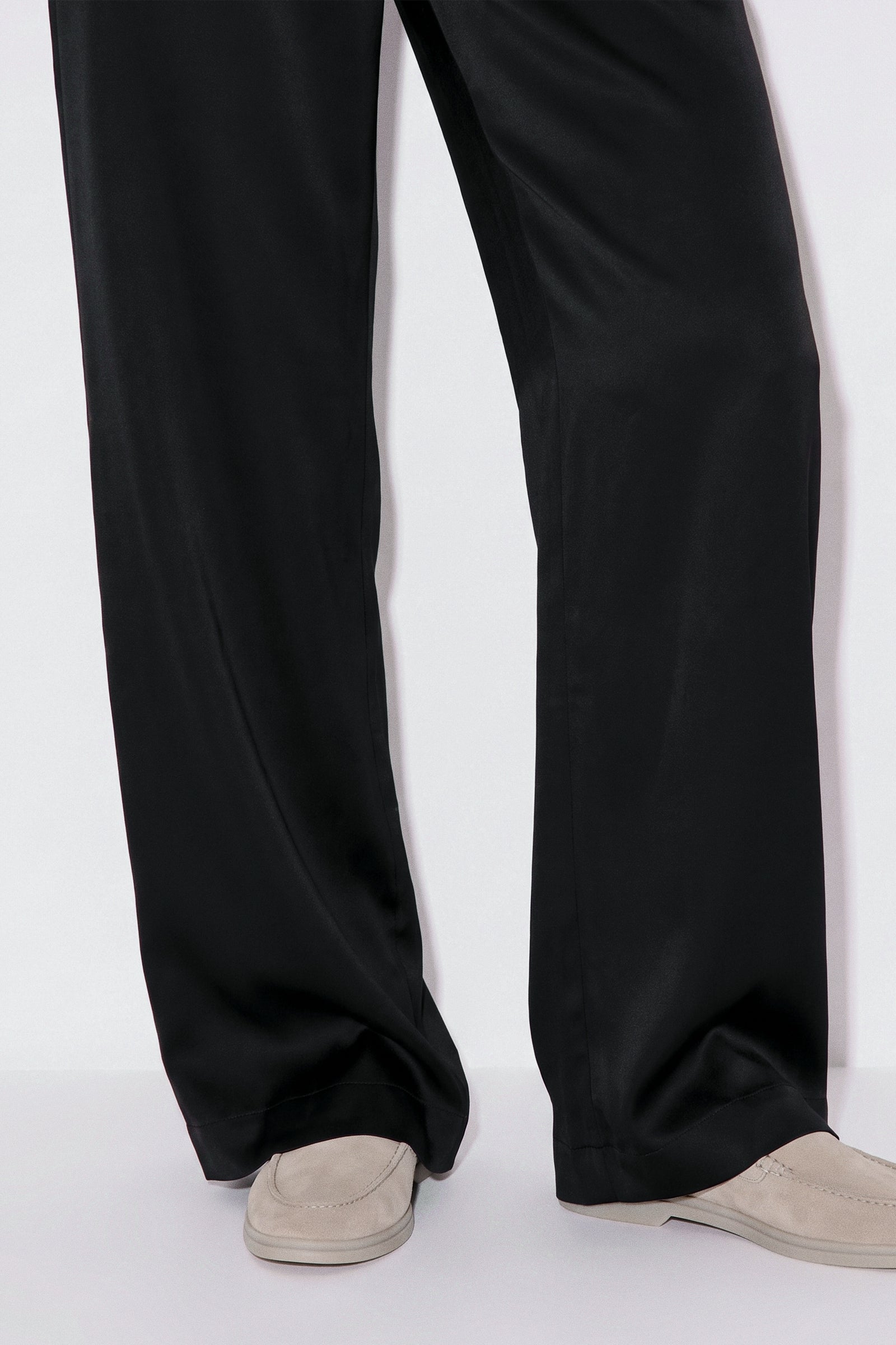 Satin Straight Pants