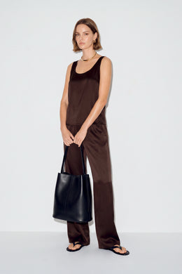 Satin Straight Pants