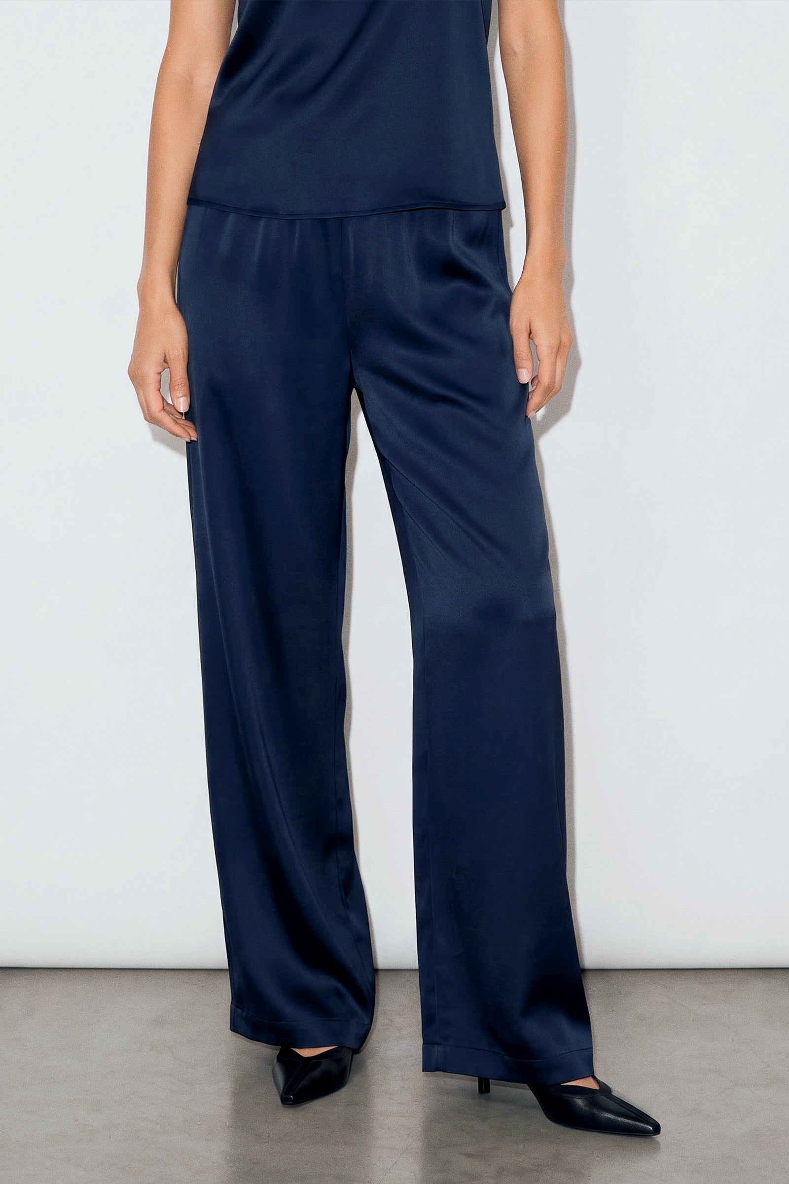 Satin Straight Pants
