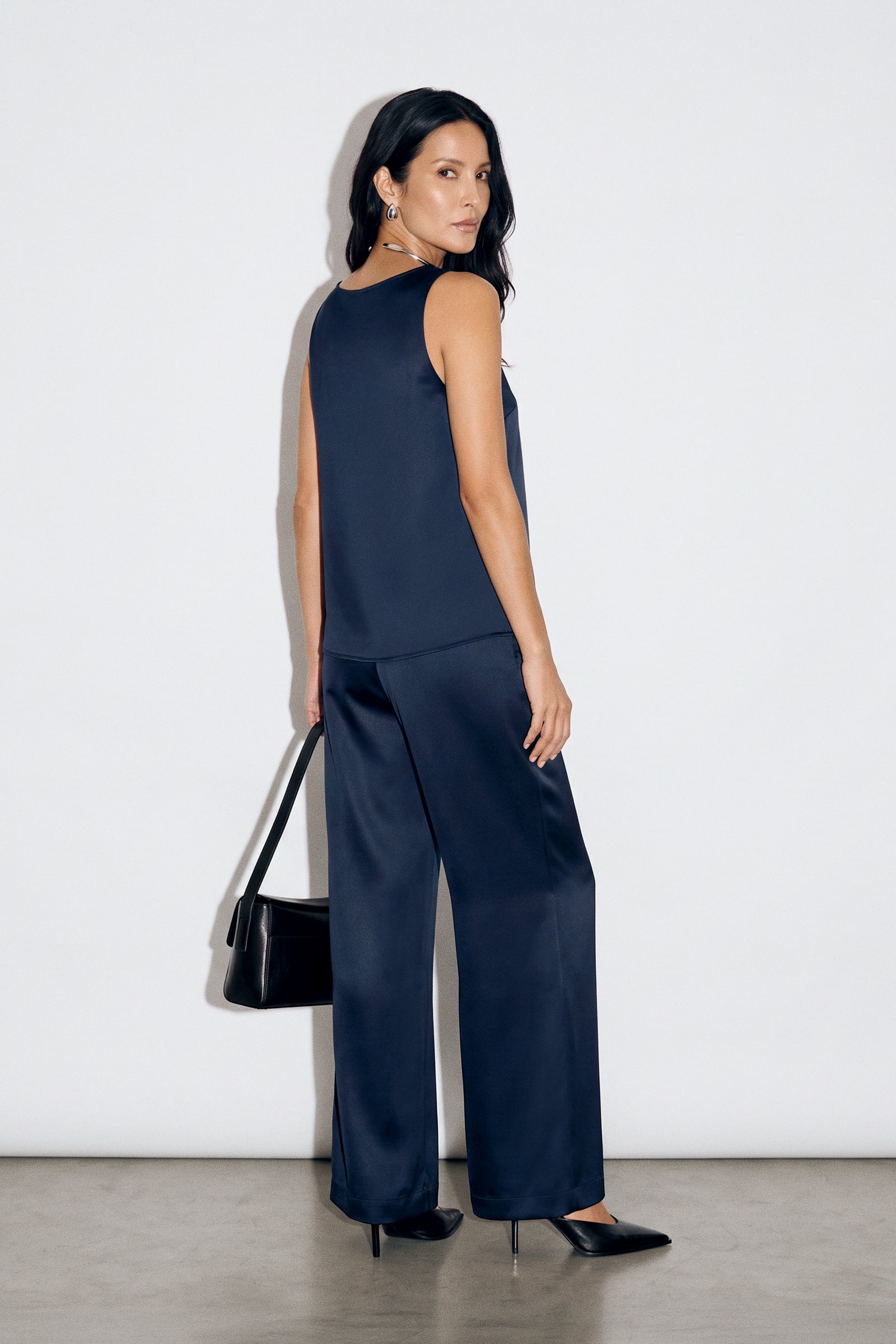 Satin Straight Pants