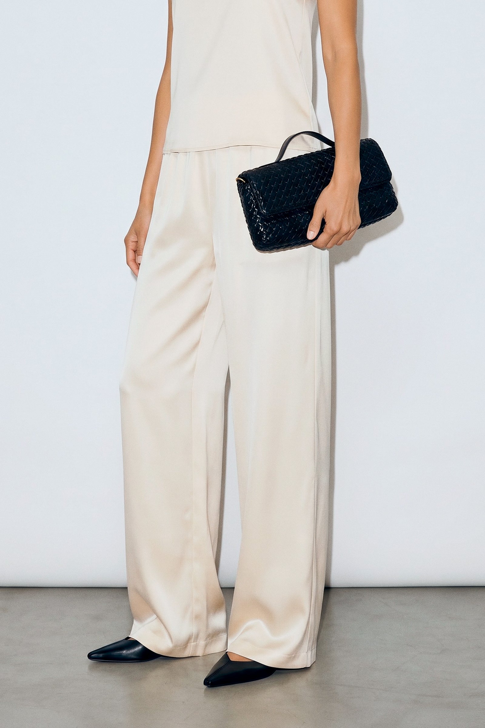 Satin Straight Pants