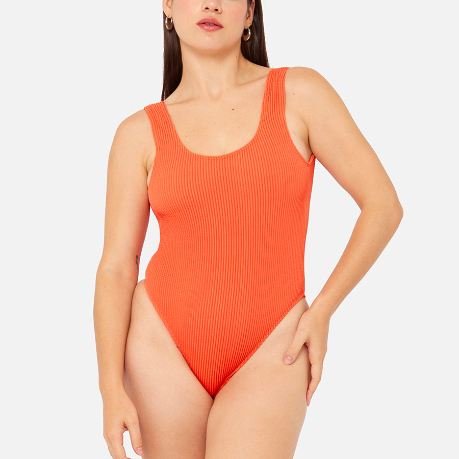 Scoop Swimsuit Frente Terracota