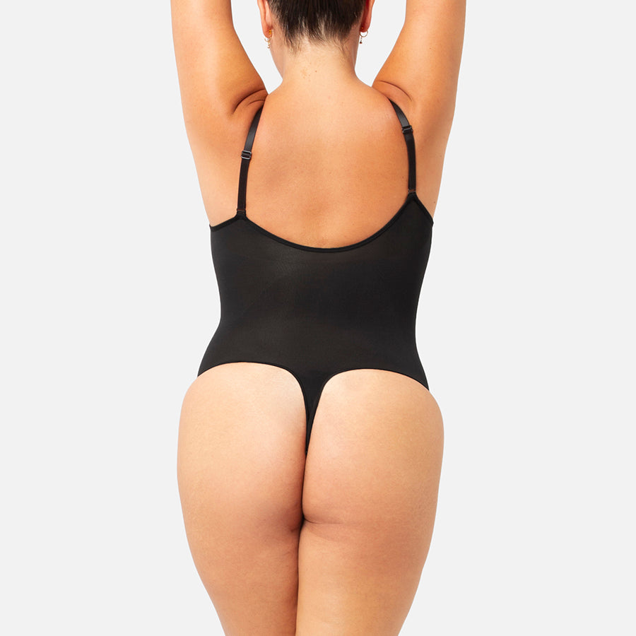 SculptingBodysuit de espaldas en color Black