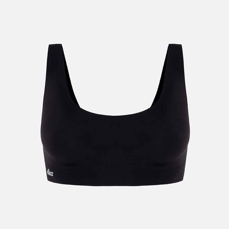 Seamless round neck bralette Black