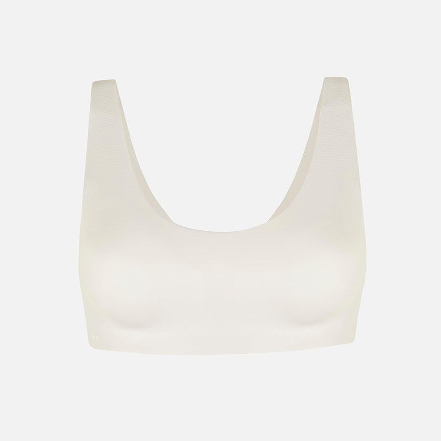 Seamless round neck bralette Latte