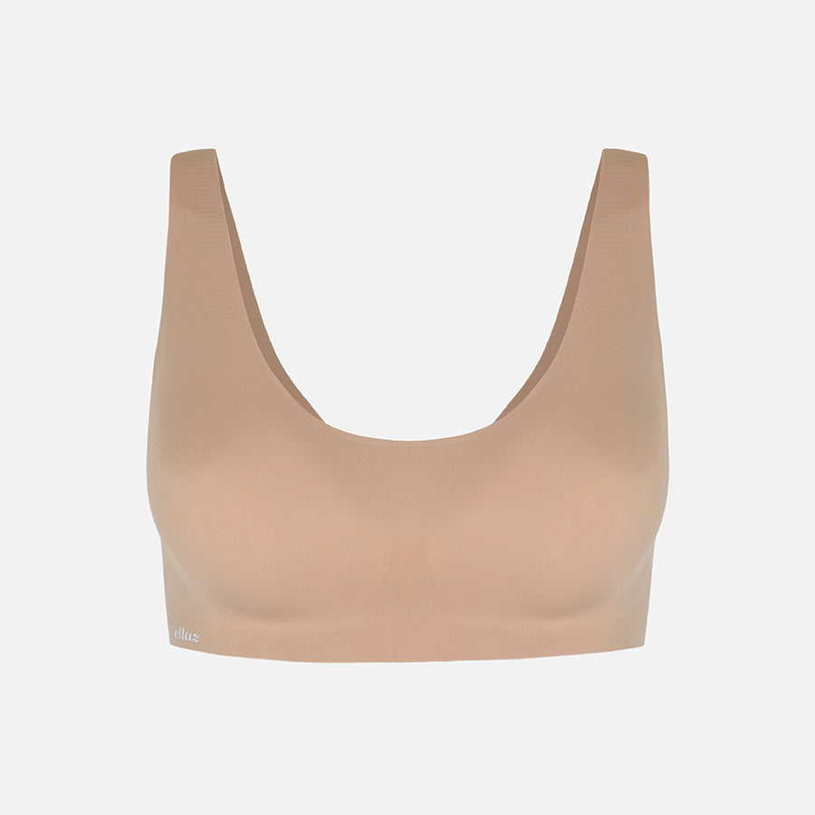 Seamless round neck bralette Nude