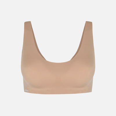 Seamless round neck bralette Nude