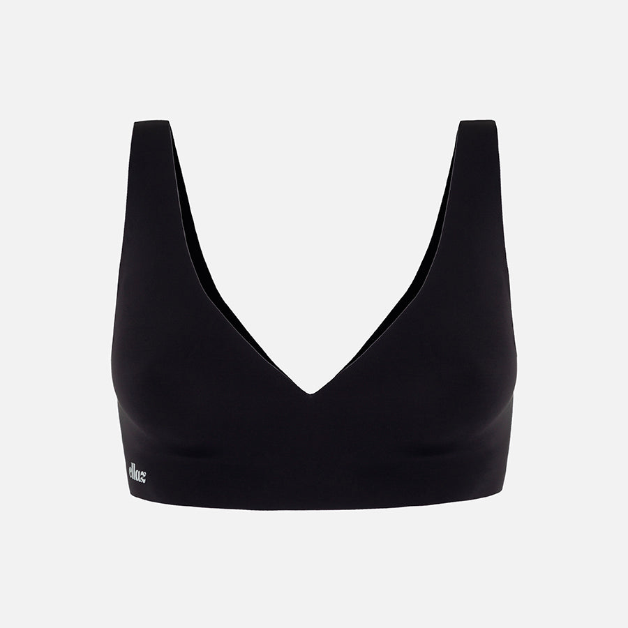 Seamless V neck bralette Black