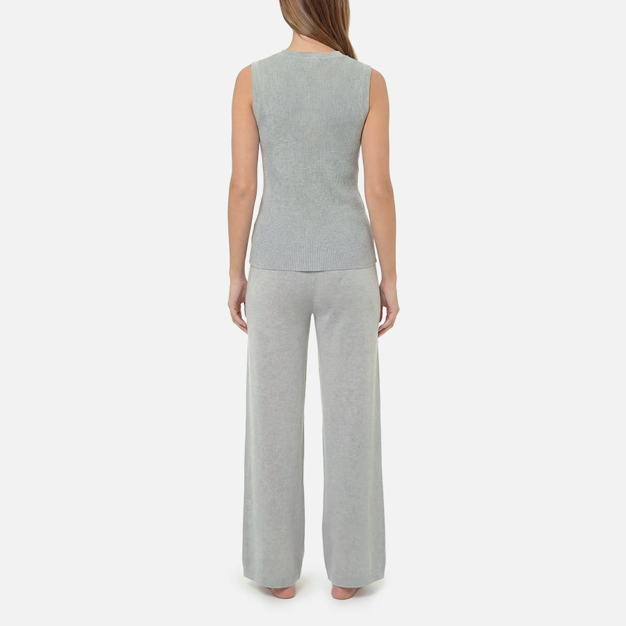 SET | Chaleco de Botones & Pants Light Knitwear