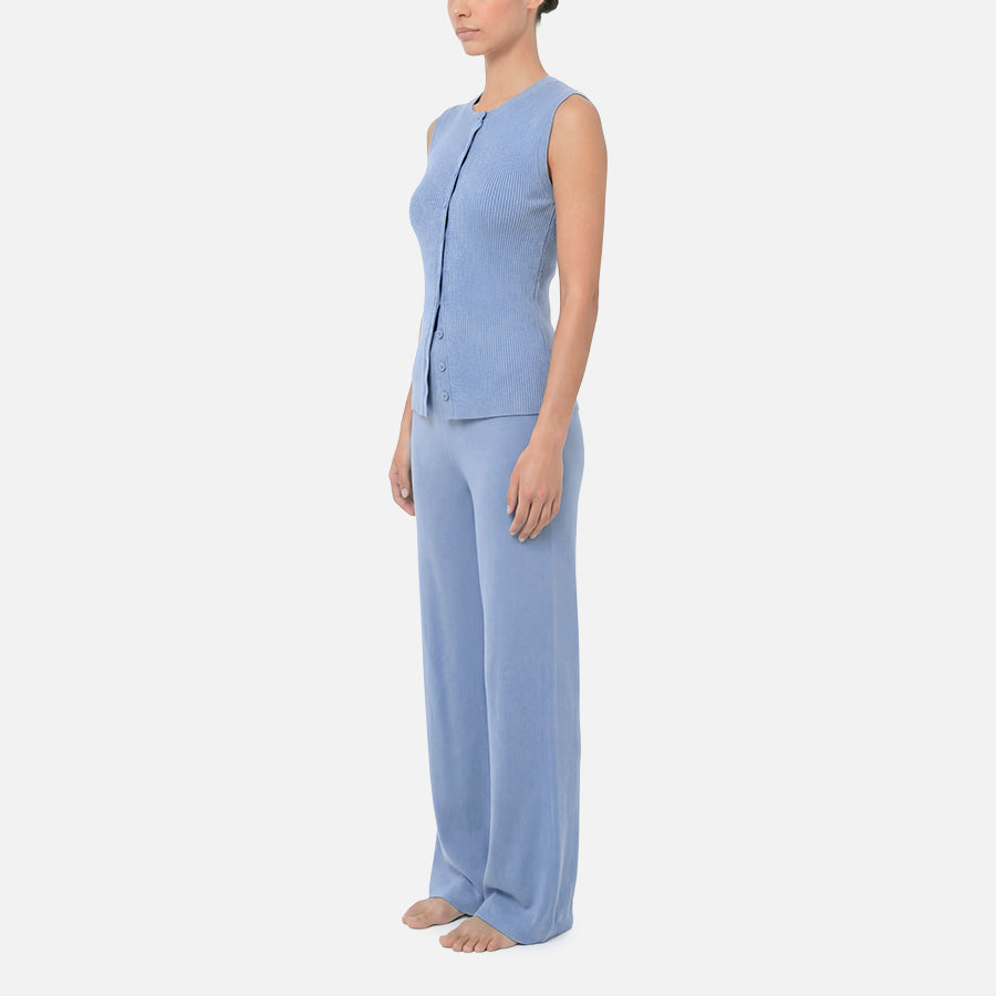 SET | Chaleco de Botones & Pants Light Knitwear