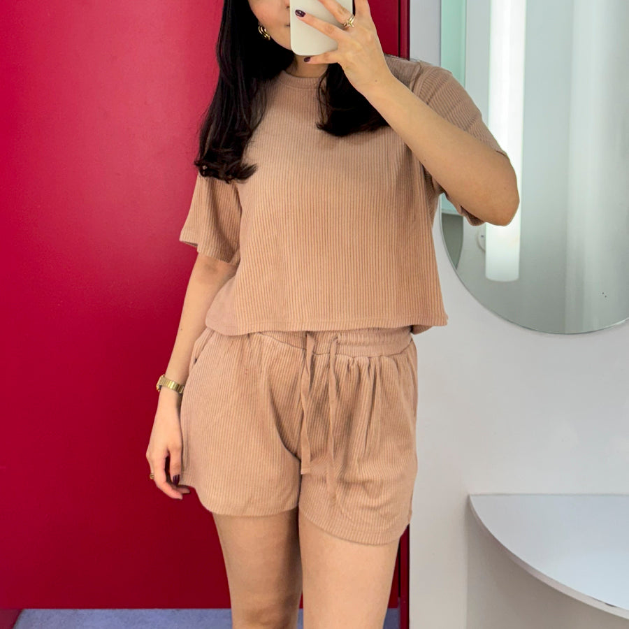 Short Sleeve PJ Set (Praline)