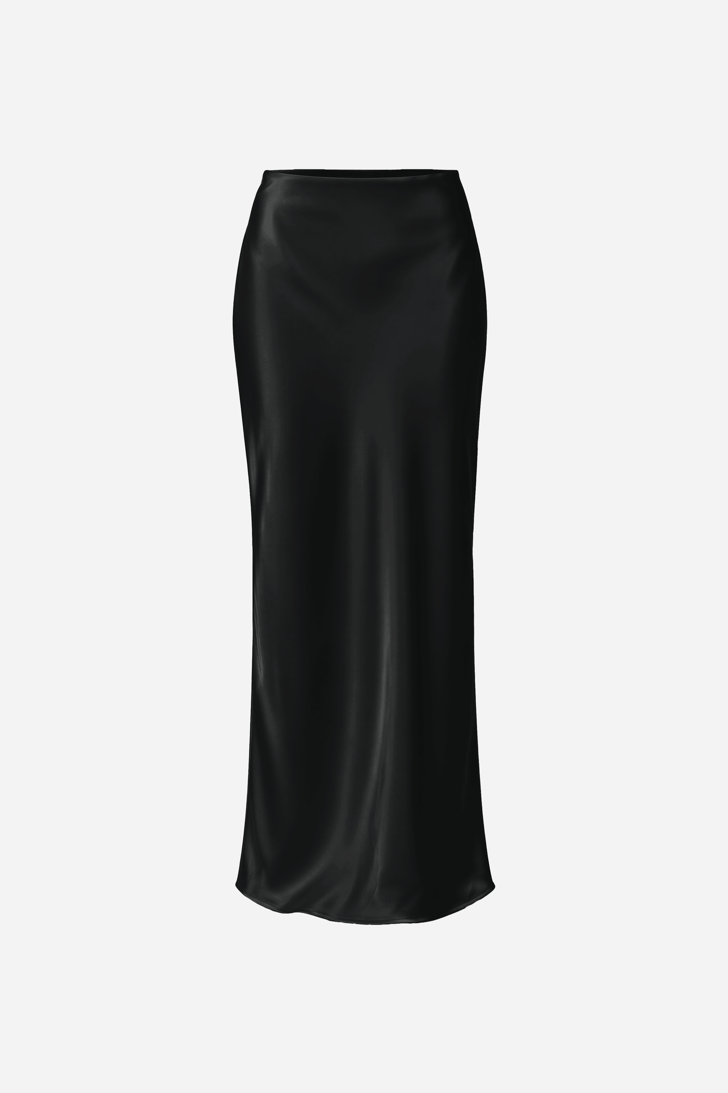 Straight Satin Skirt