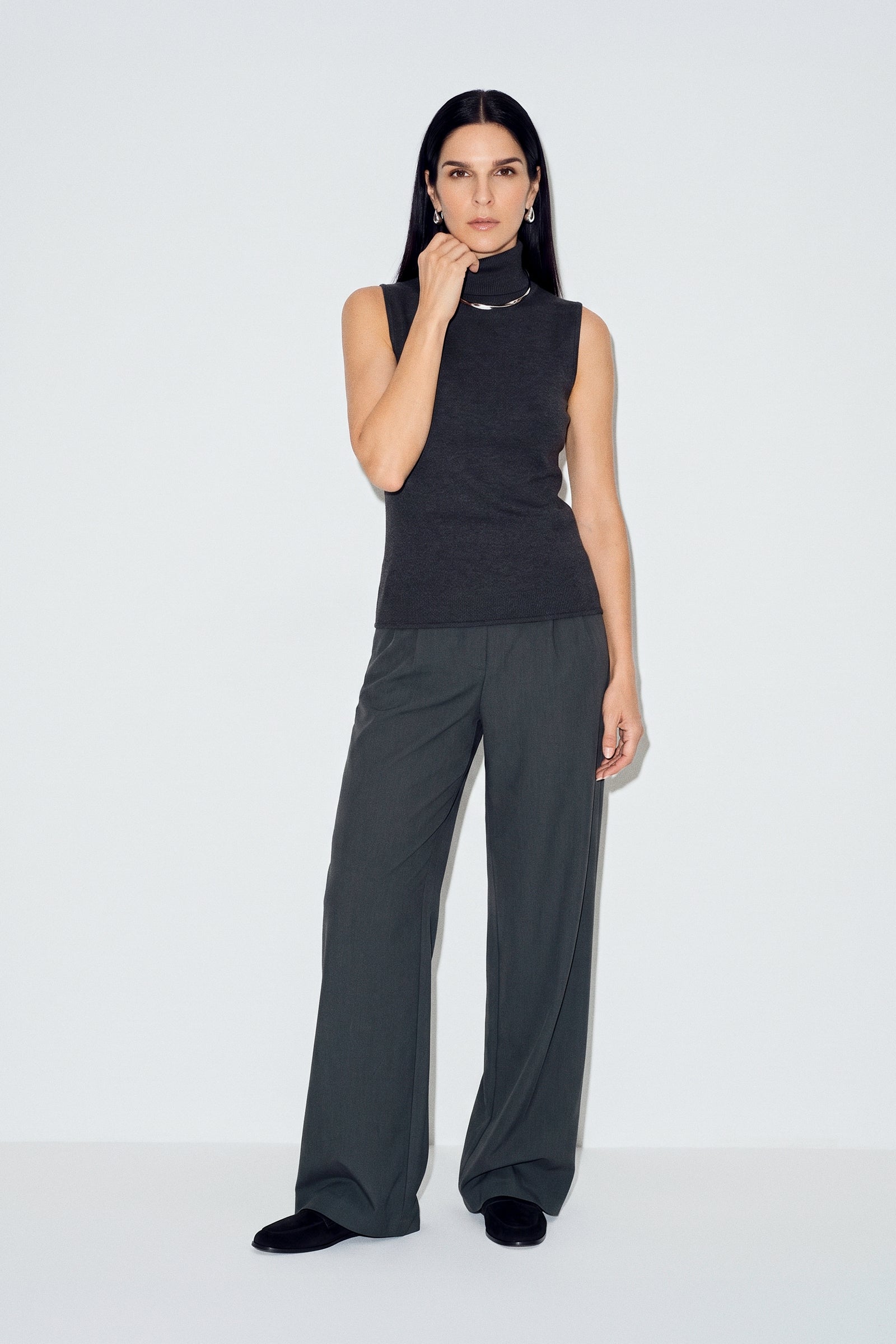 Plush Knit Turtle Neck Top