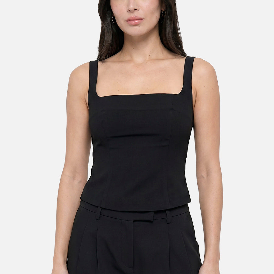 Top Cuello Cuadrado Tailored