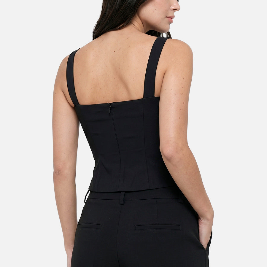 Top Cuello Cuadrado Tailored