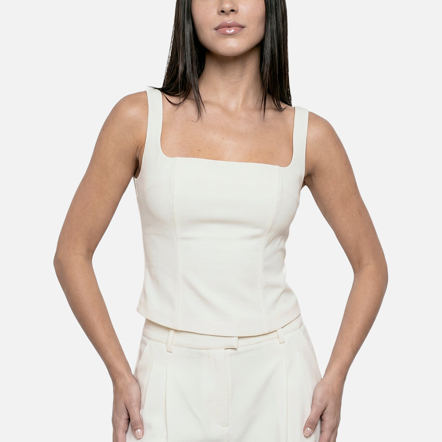 Top Cuello Cuadrado Tailored
