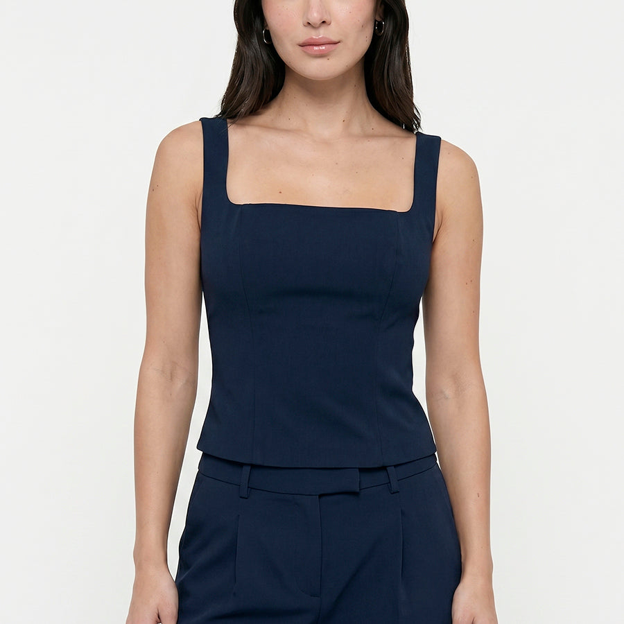 Top Cuello Cuadrado Tailored