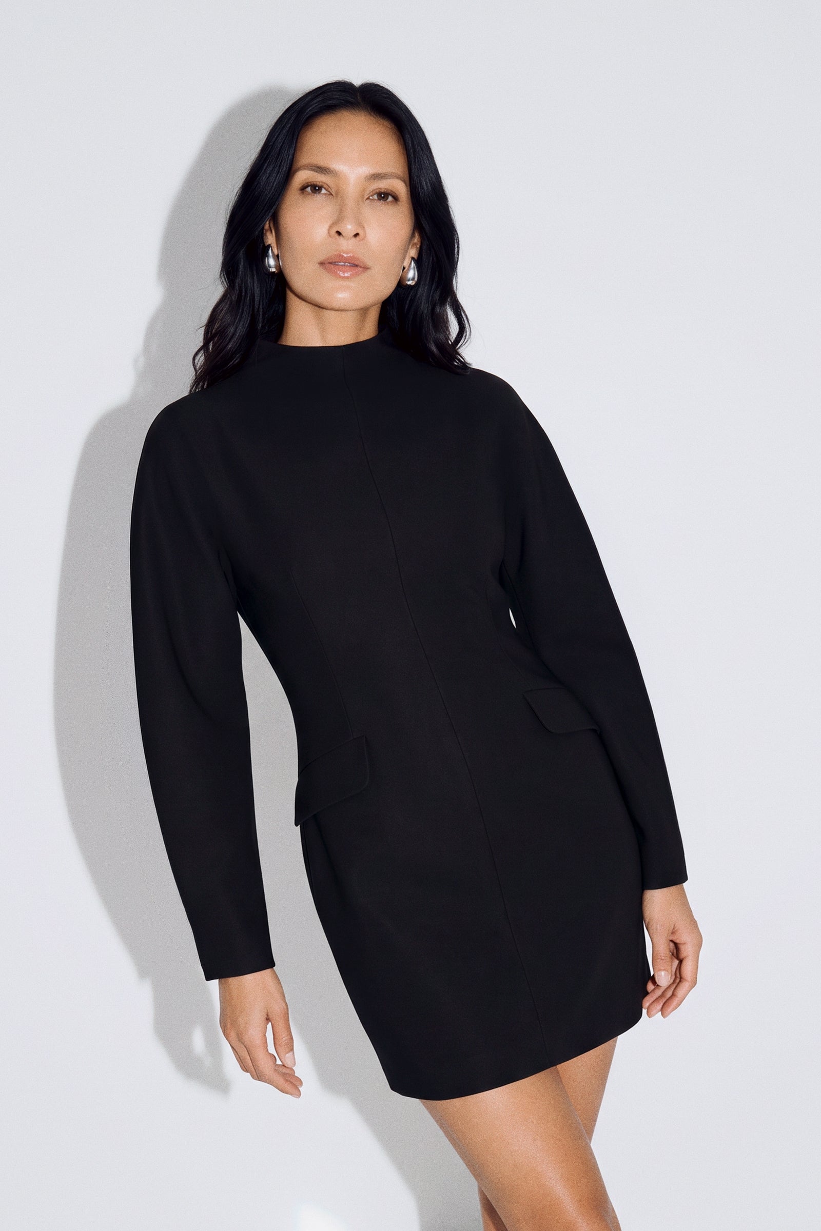 Tailored Long Sleeve Mini Dress