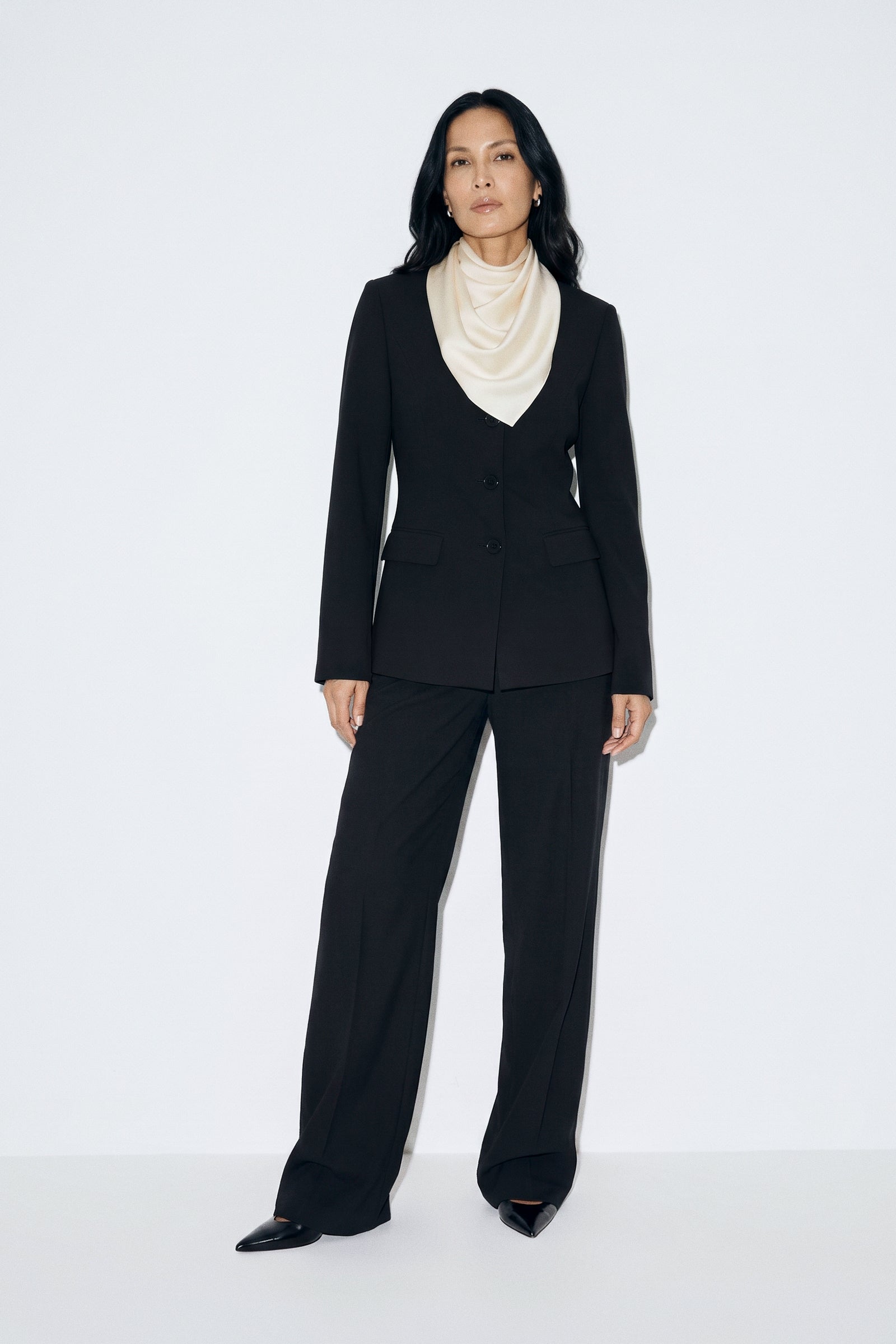 Tailored Mid Waist Pants
