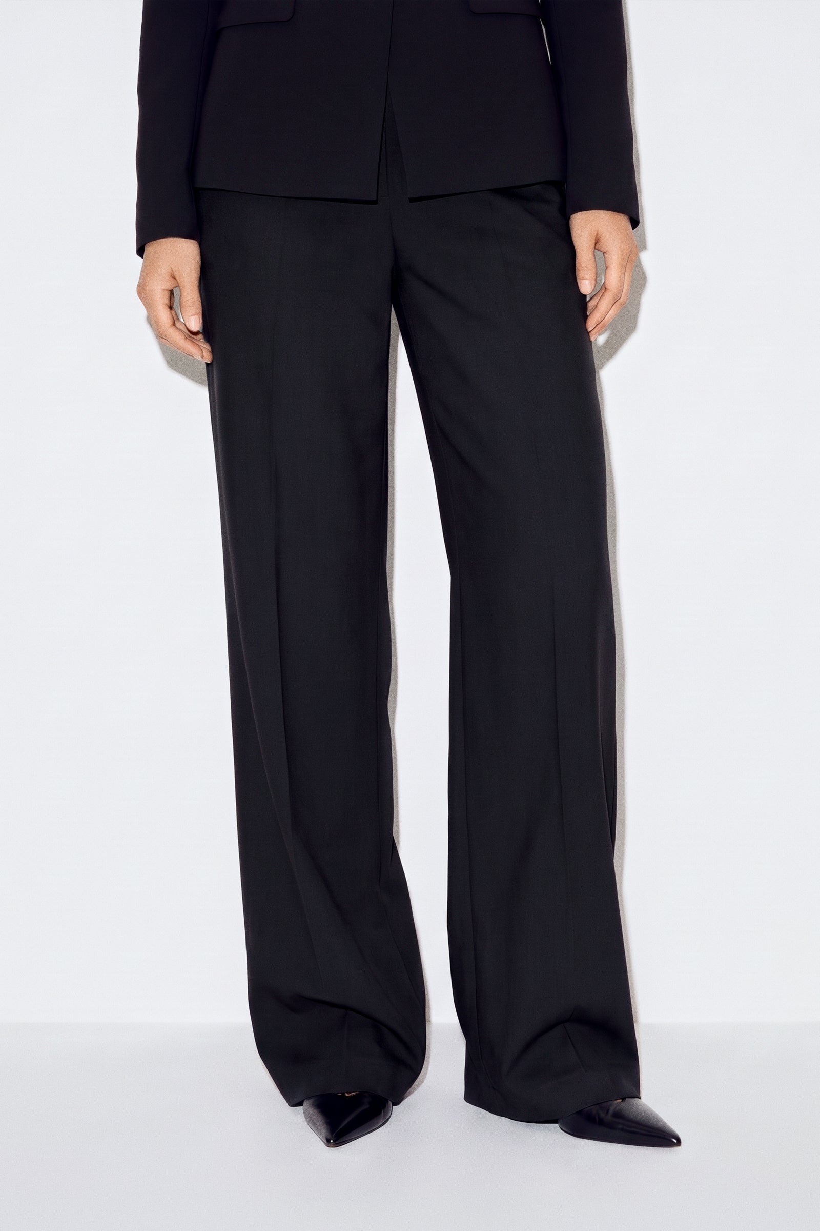 Tailored Mid Waist Pants
