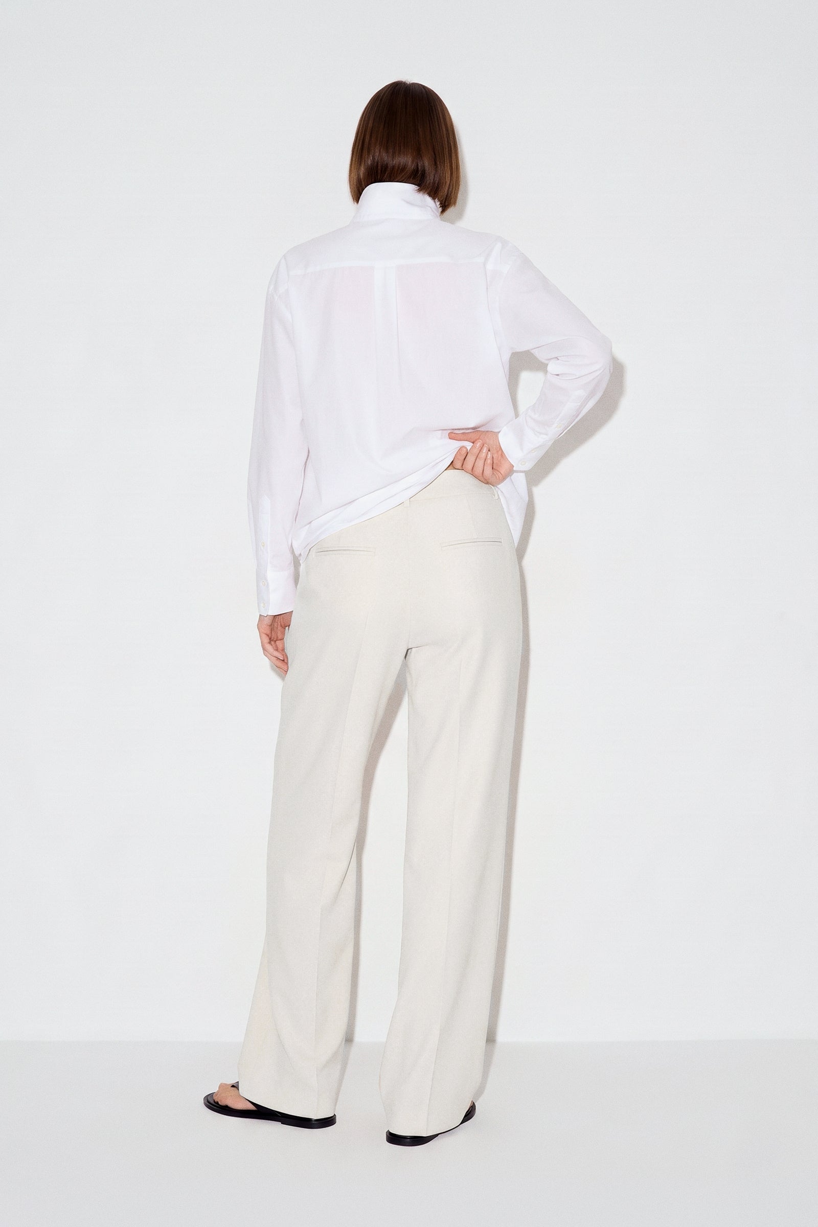 Tailored Mid Waist Pants