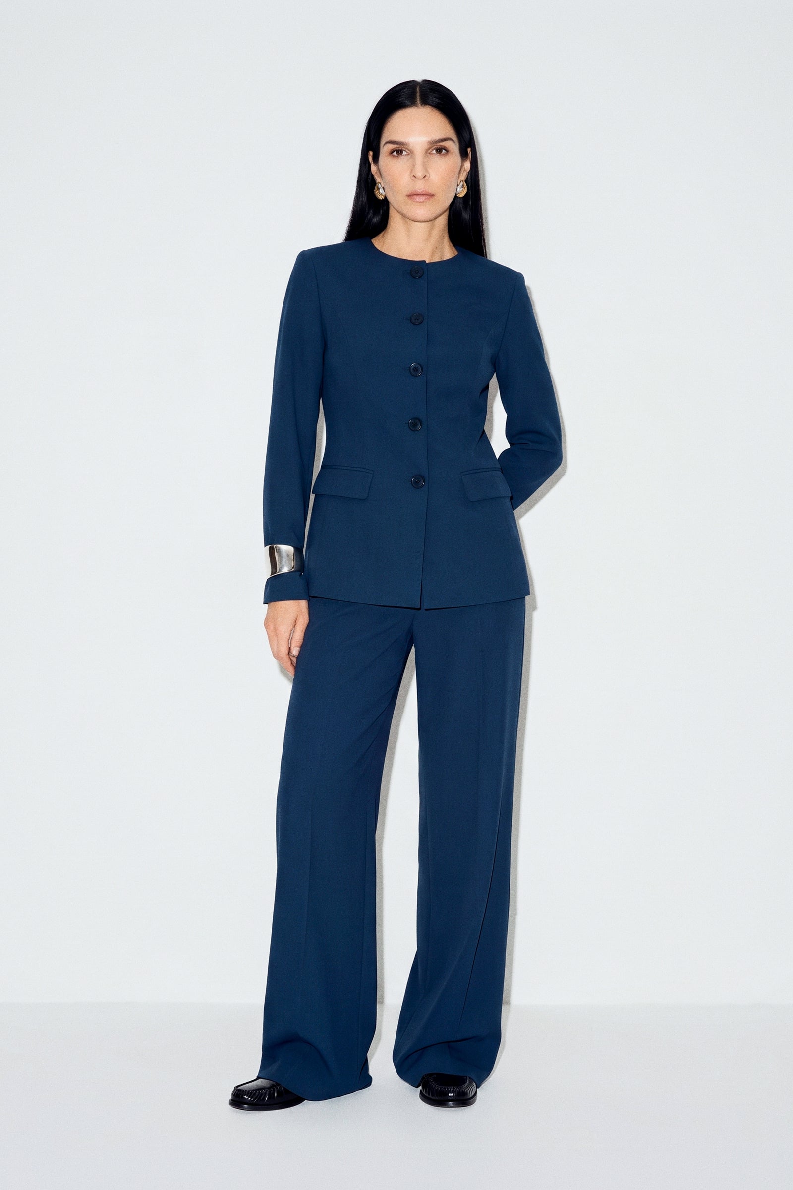 Tailored Mid Waist Pants
