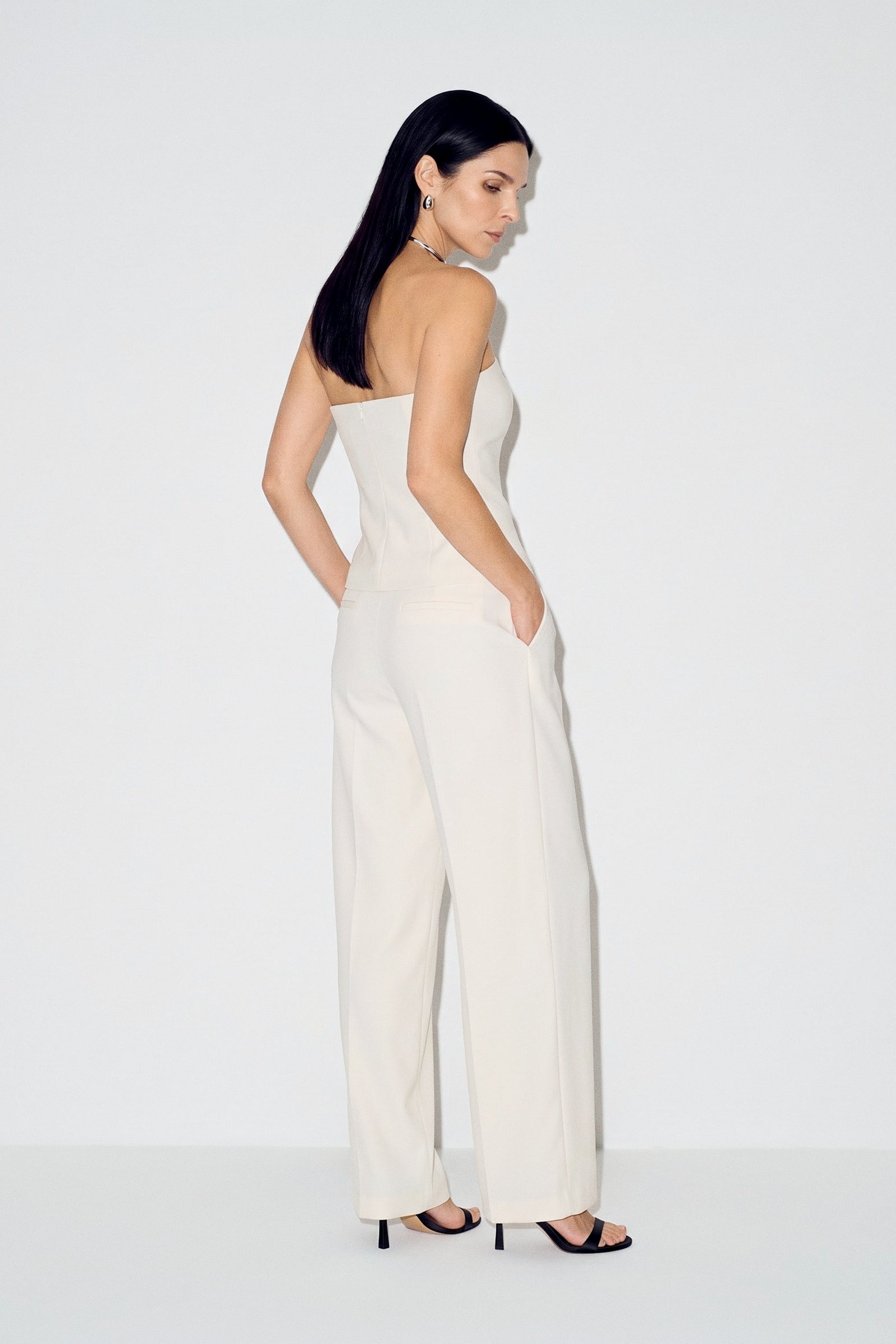 Blusa Strapless Tailored