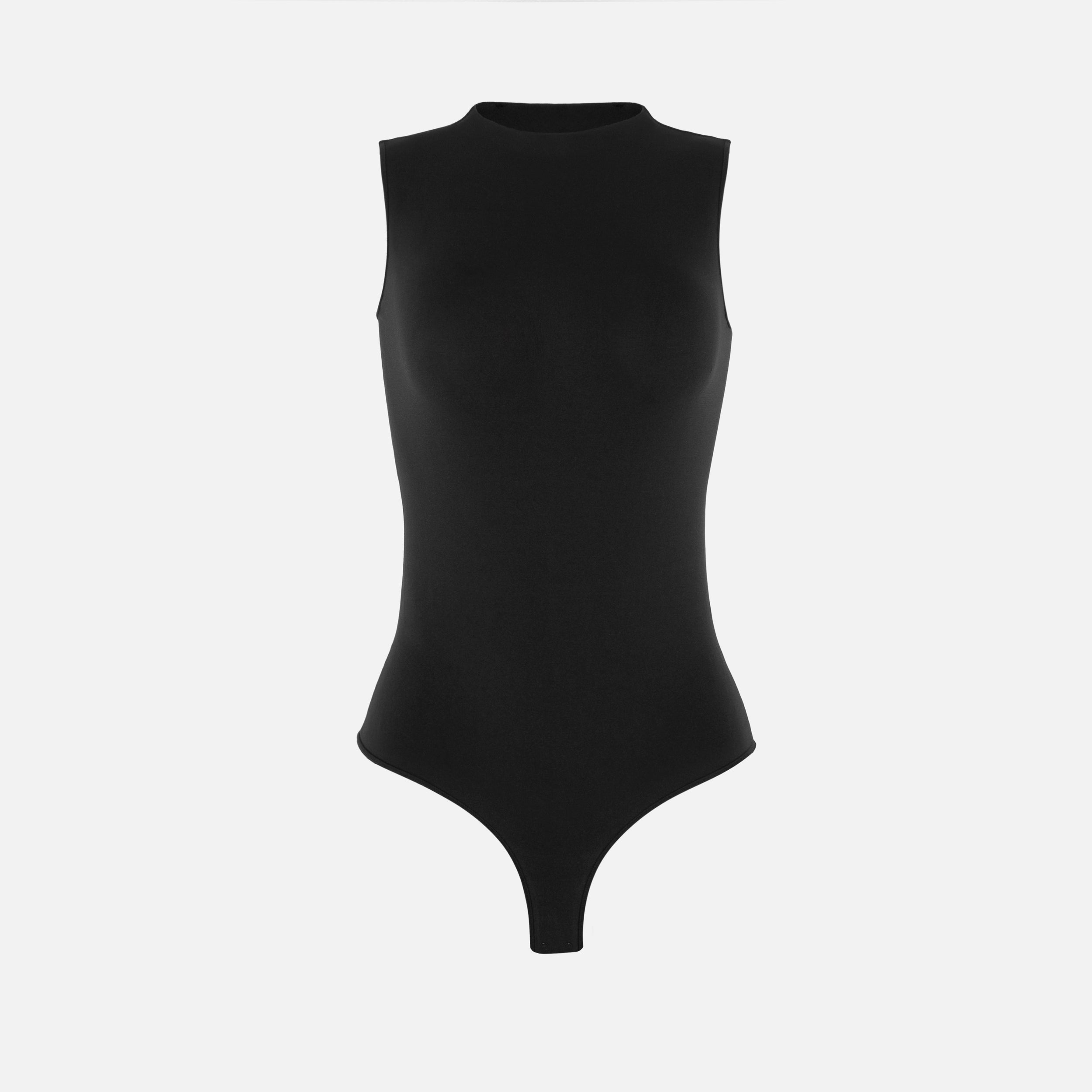 bodysuit sin manga color negro Black