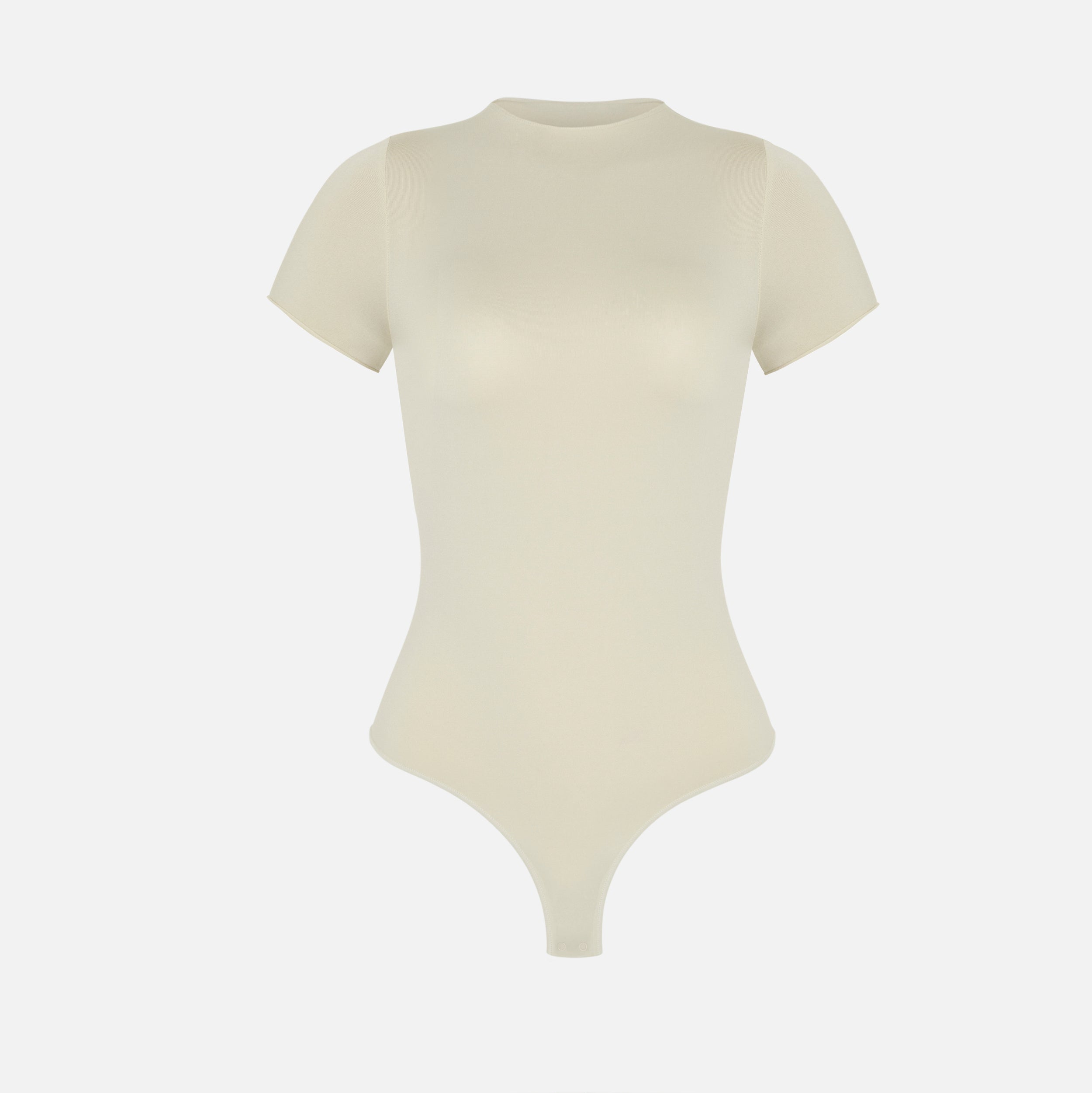 Bodysuit manga corta de color Bone