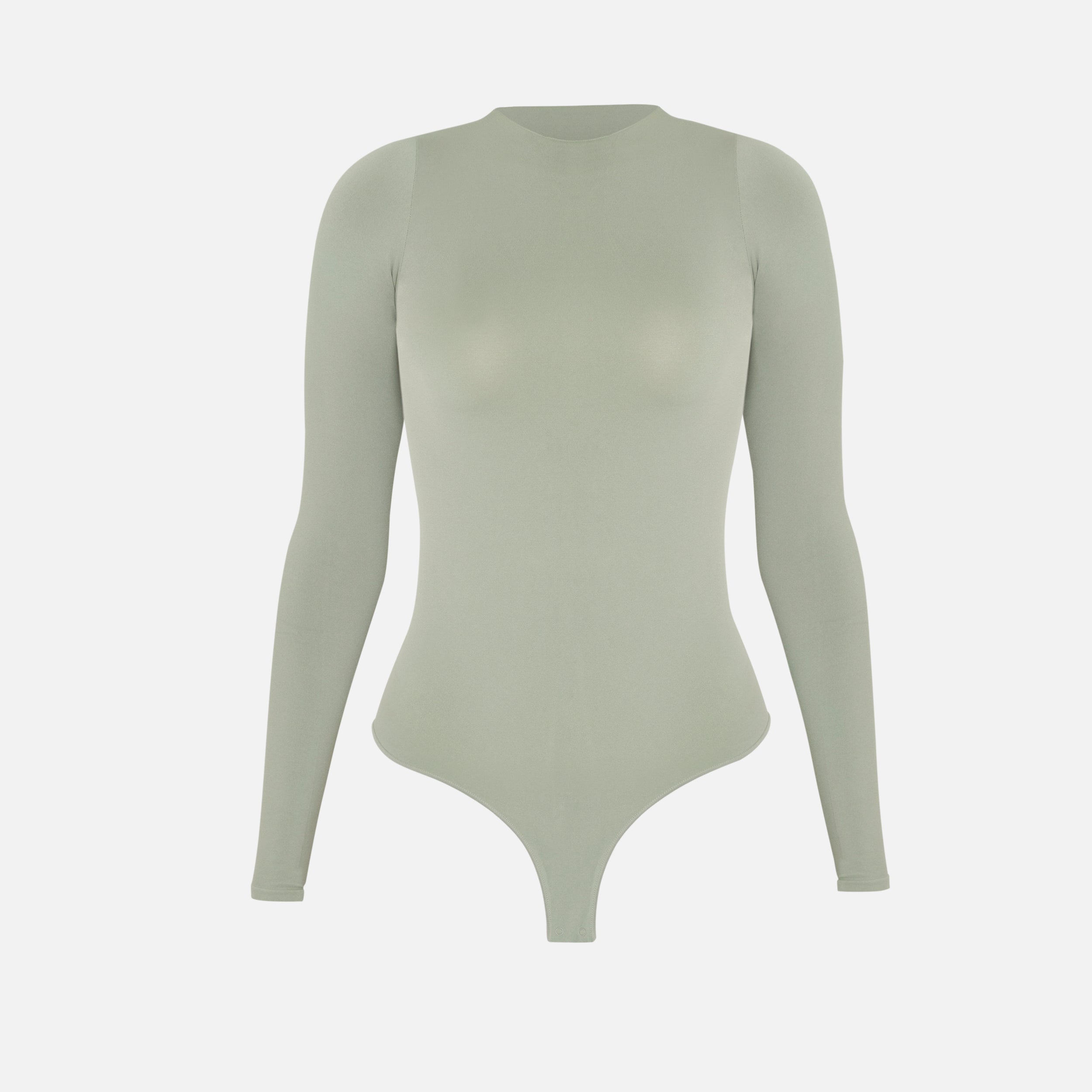 Bodysuit manga larga vista frontal color Agave