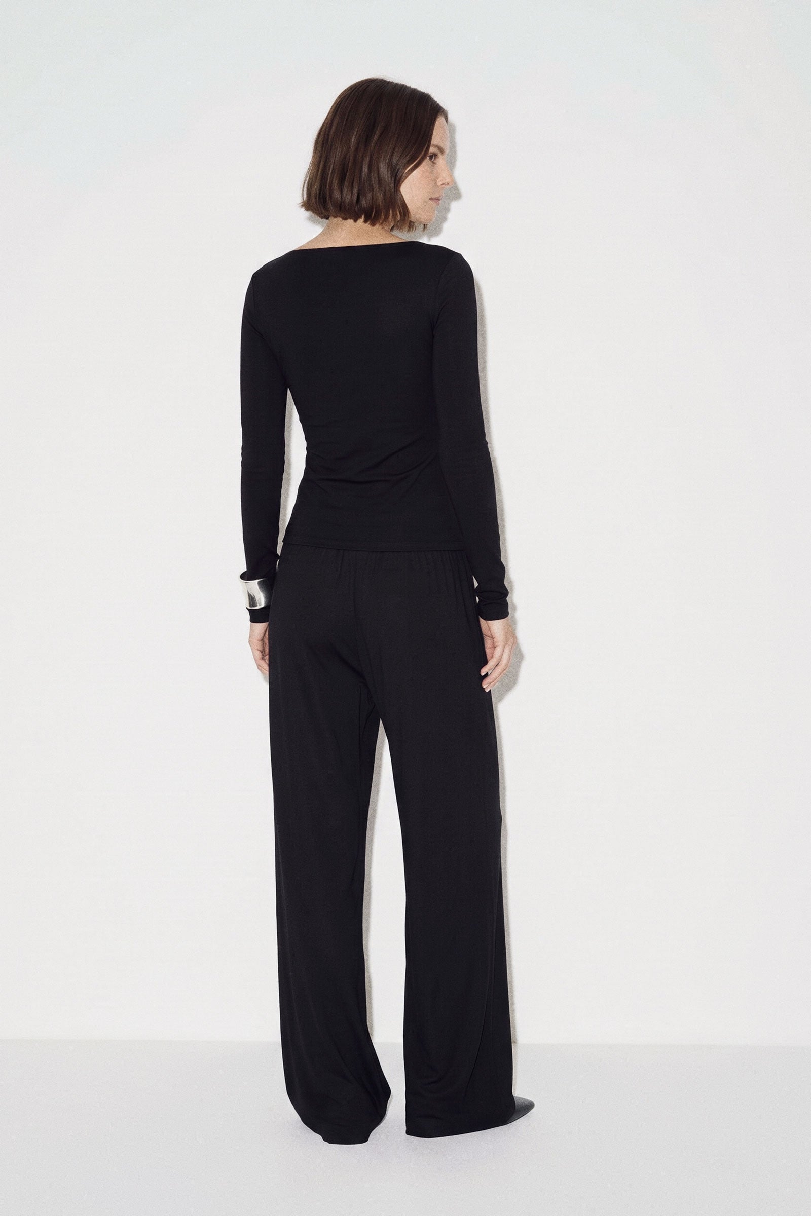 High Boatneck Top  Cotton Loungewear
