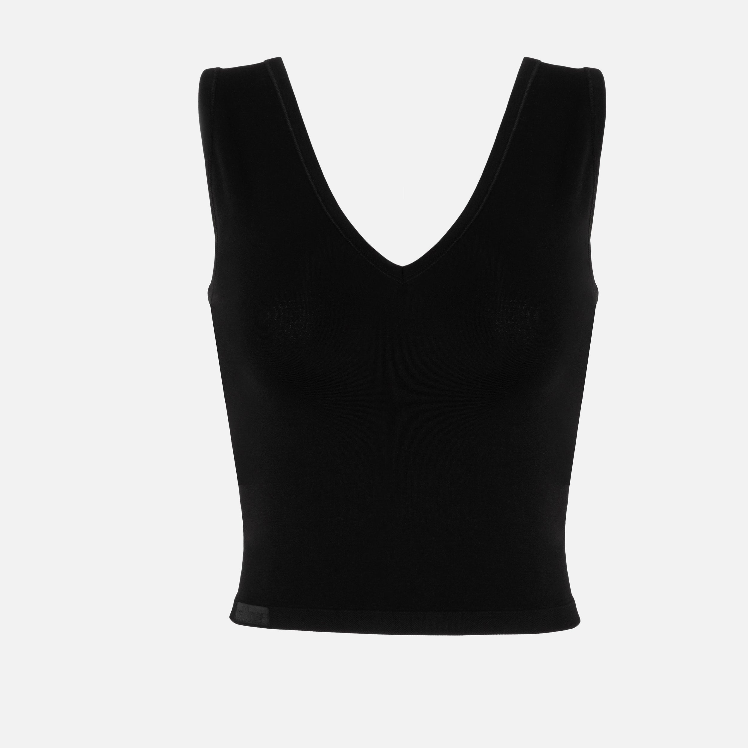 Tank top V en el color tono negro Black