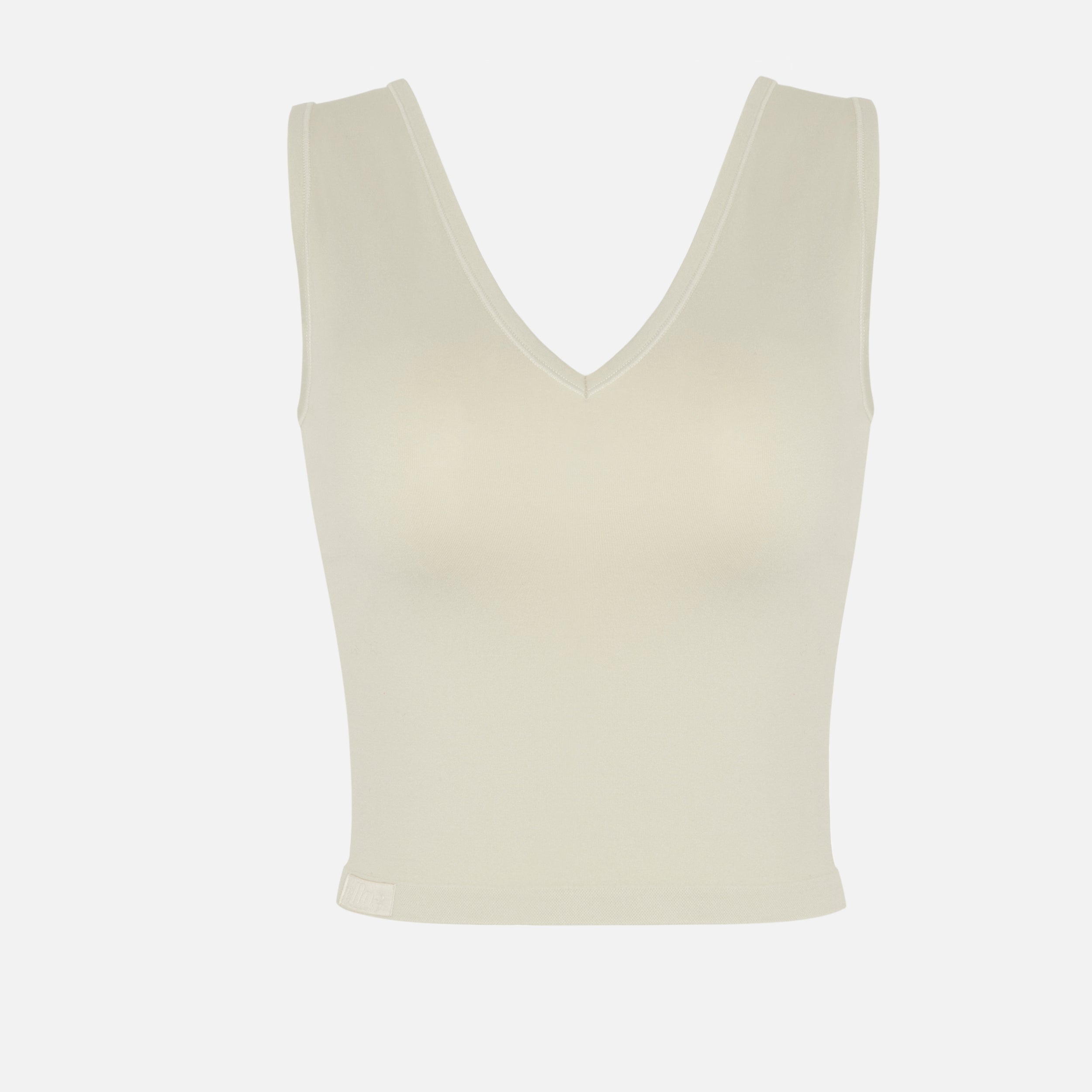 Tank top V en el color tono Bone