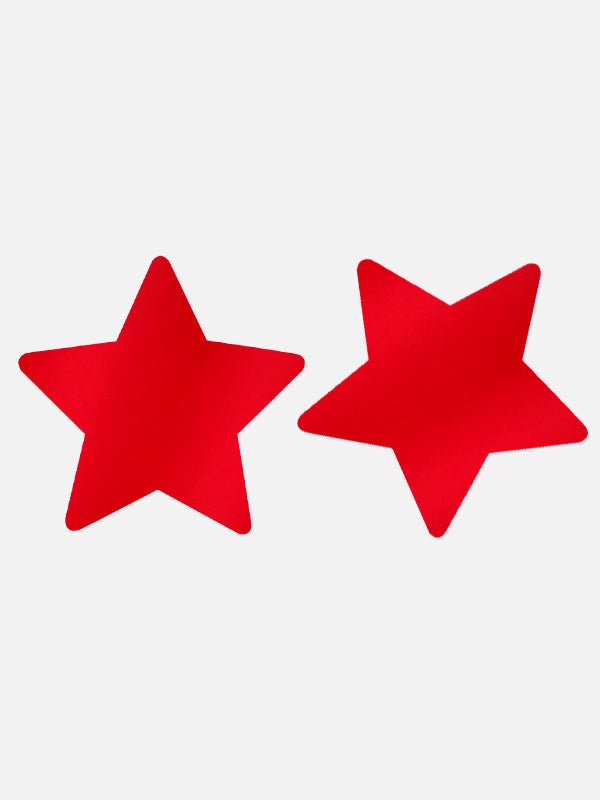 5 Pairs Red Satin Star - ellaz