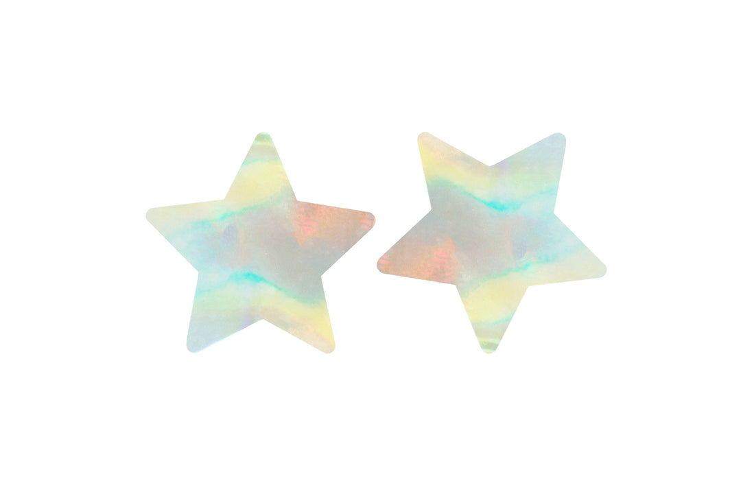 5 Pairs Holographic Stars - ellaz
