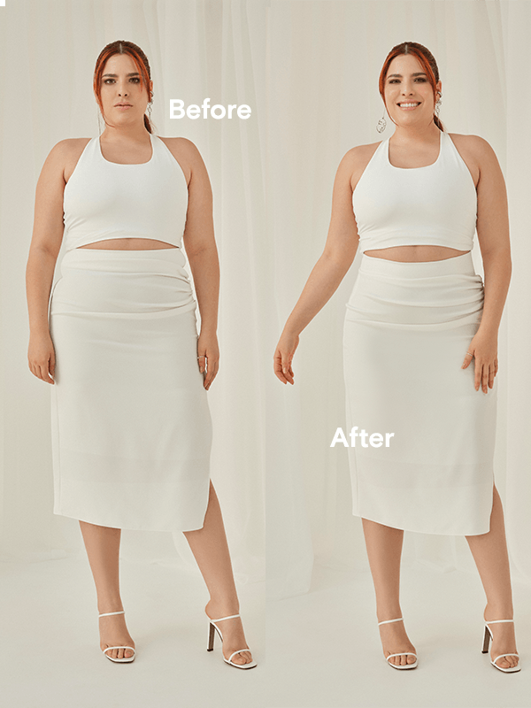 Mujer un antes y después de las fajas mujer abdomen bajo