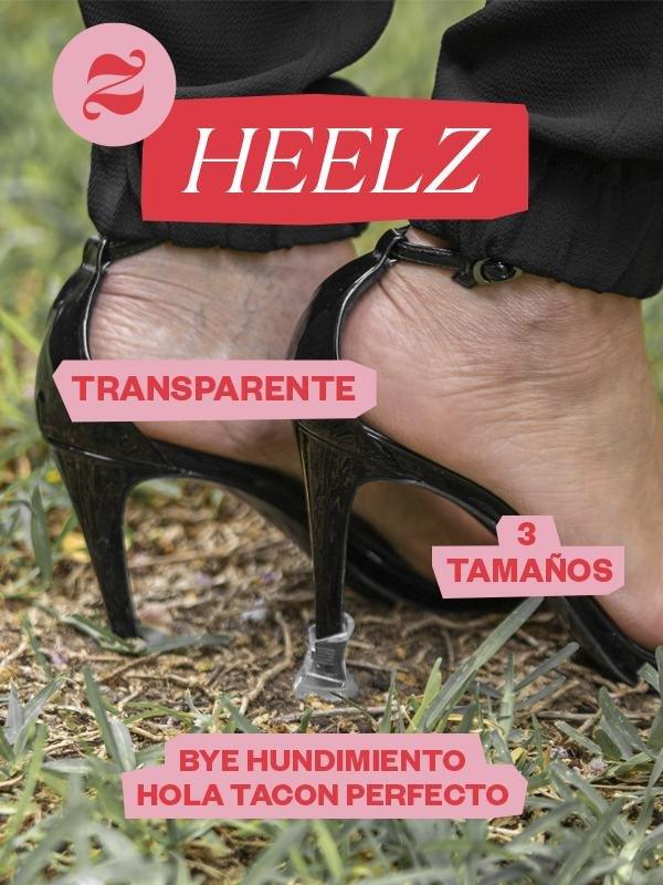 Detalle y uso del protector de tacones - Heelz - ellaz